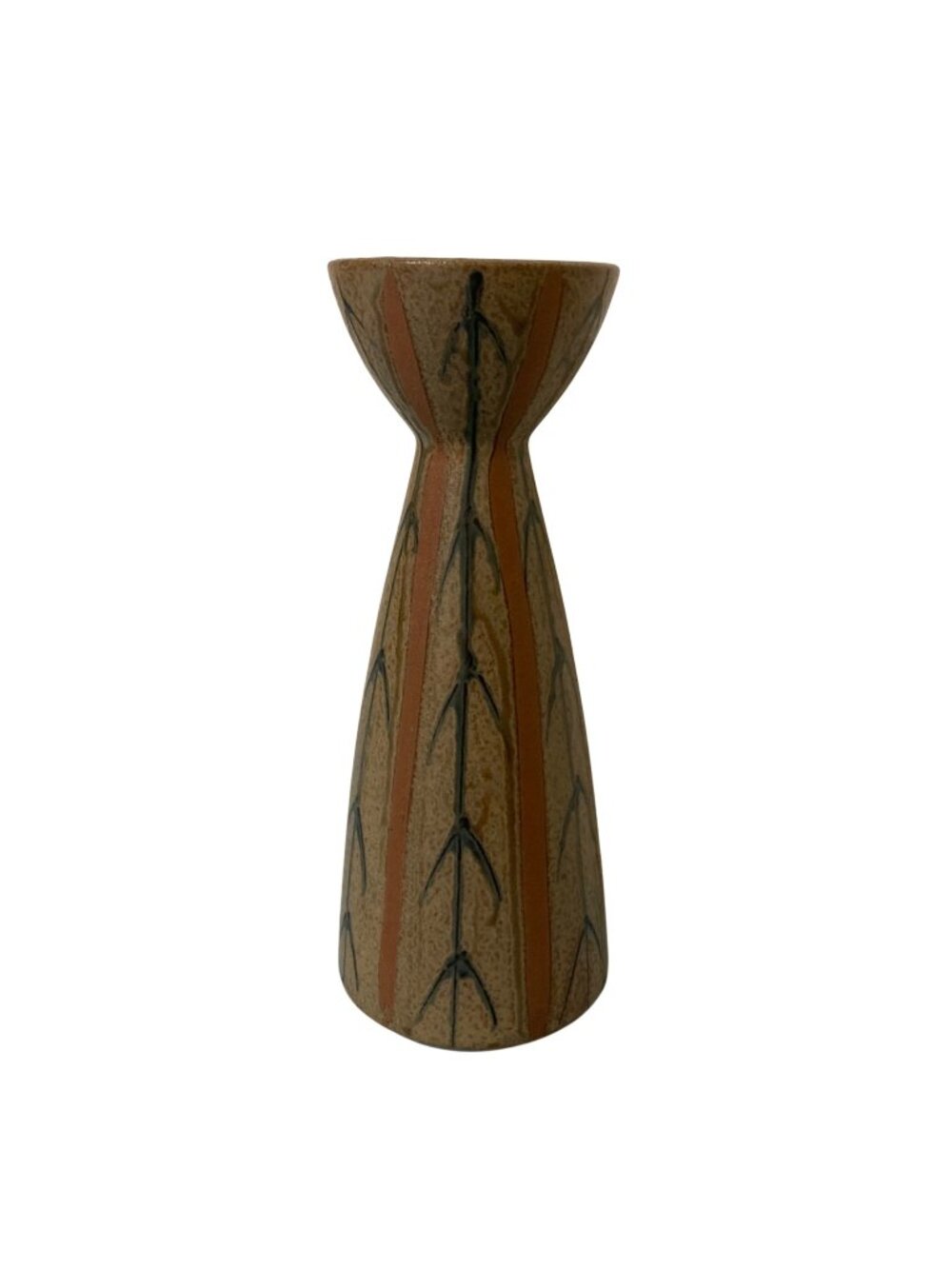 Vintage Mid Century Modern MCM Japanese Sake Bottle Vase Bird Foot Design Signed